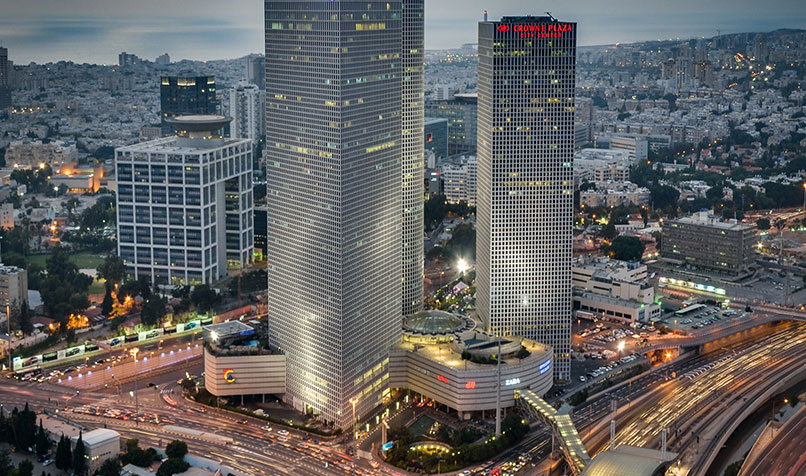 The Azrieli Center in Tel Aviv typifies the city's Vibrancy. Tel Aviv is home to almost 1000 high-tech start-ups, with hundreds more located close by.