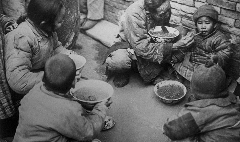 Famine in China in the early 20th century.