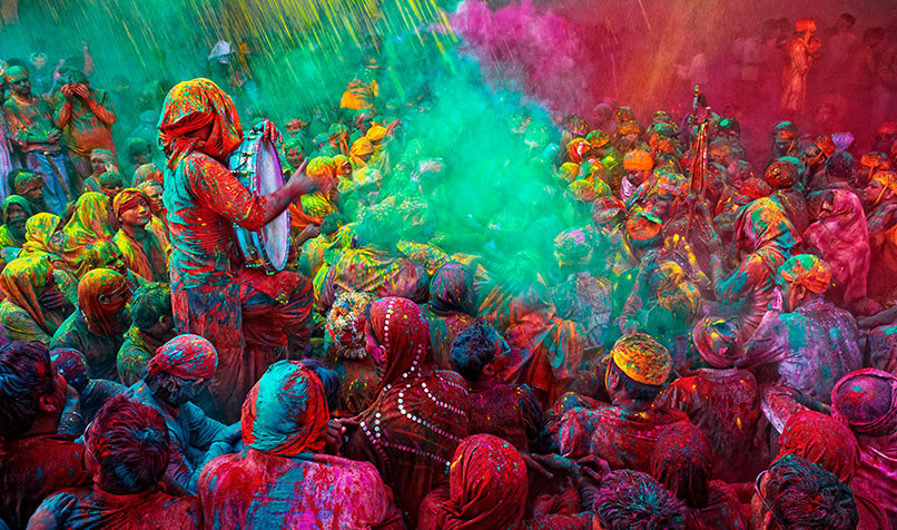 The religious festival of Holi.