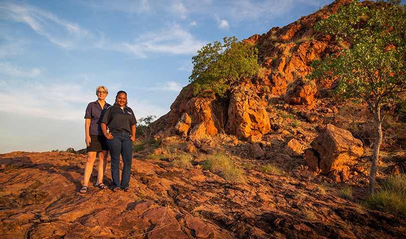 Joyce Routledge (left) and Cherie Bush (right) from iBase, which offers a different approach to Indigenous accounting. 