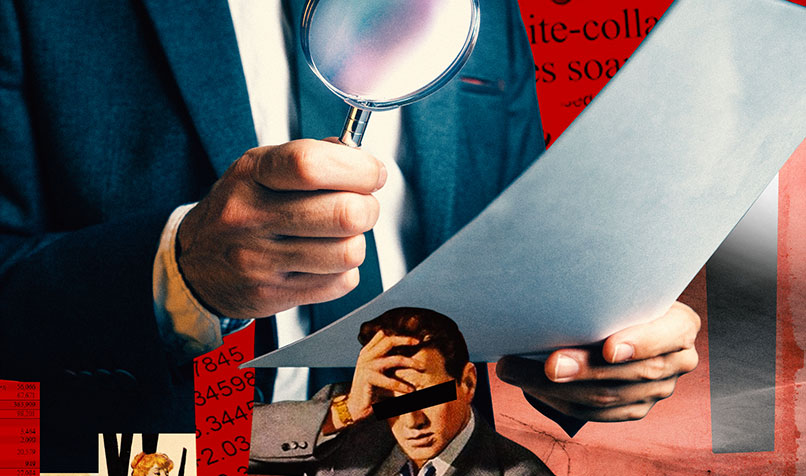 Forensic accountants assist in investigations across numerous cases, including money laundering, proceeds of crime, fraud and  embezzlement. Illustration: Michael Killalea.