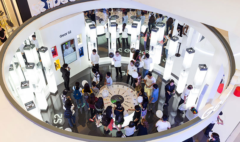 Samsung launches its newest smartwatch at a mall in Ho Chi Minh City, Vietnam.