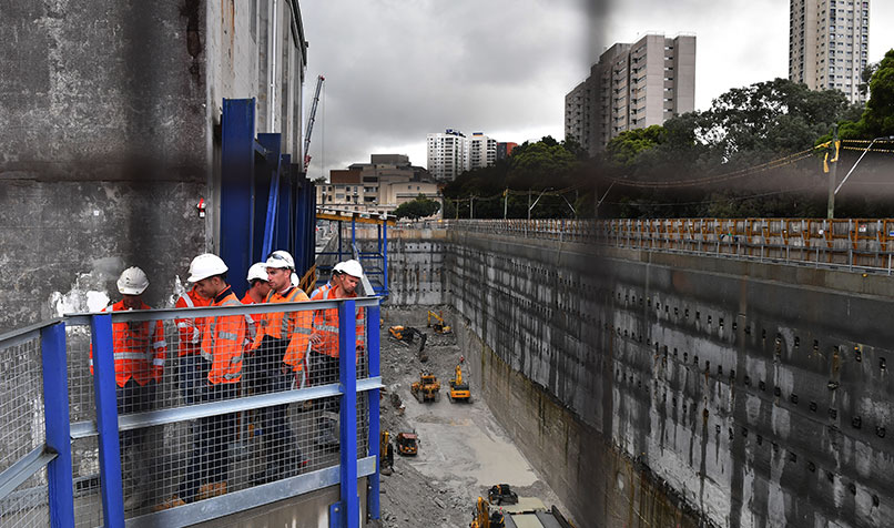 Construction of the Metro Rail Tunnel and Waterloo Station in Sydney in April 2019. Economists warn that while infrastructure projects add value in the form of jobs, they cannot be used as the only means of productivity growth.