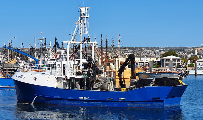 F.V. Emma J, a sardine fishing boat used by Pro Seafoods in Port Lincoln, South Australia.