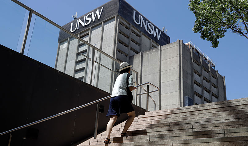The University of New South Wales campus in Sydney, Australia. In late November 2020, the country welcomed its first group of international students to arrive since the pandemic began.
