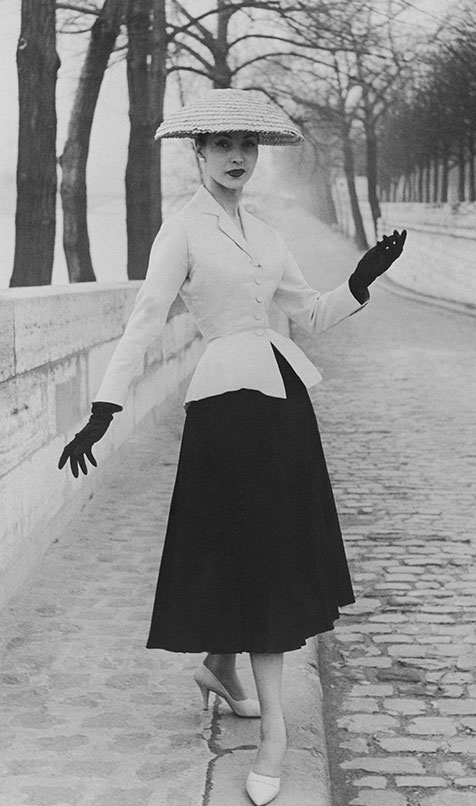 1947 Christian Dior’s “New Look”, which debuted in 1947.