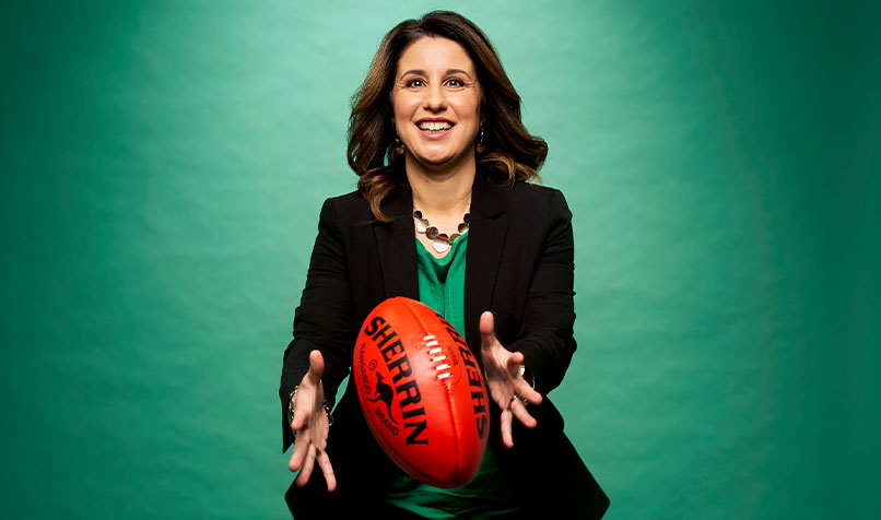 Within four days of leaving her role as CFO of Australia’s governing body for tennis in March this year, Melissa Azzopardi CPA stepped into the newly created position of general manager finance at the Australian Football League (AFL). Photo: Jarrod Barnes.