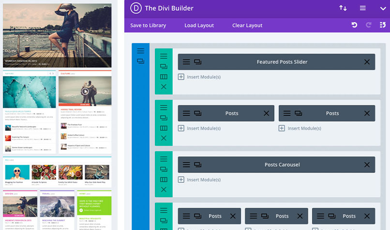Divi brings drag-and-drop page building functionality to WordPress.